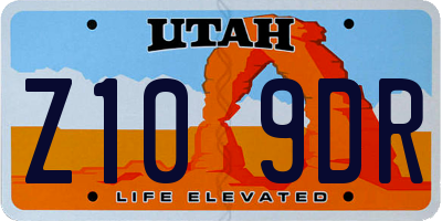 UT license plate Z109DR