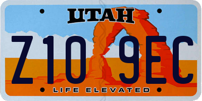 UT license plate Z109EC