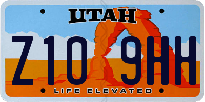 UT license plate Z109HH