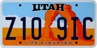 UT license plate Z109IC