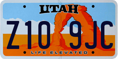 UT license plate Z109JC