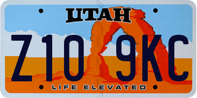 UT license plate Z109KC