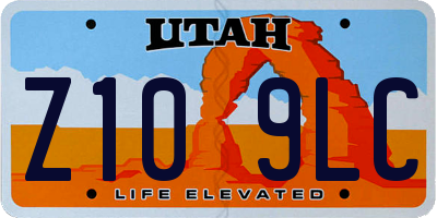 UT license plate Z109LC