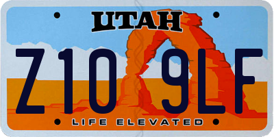 UT license plate Z109LF