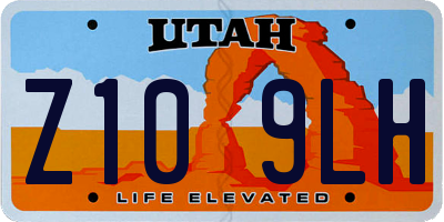 UT license plate Z109LH