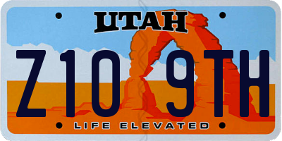 UT license plate Z109TH