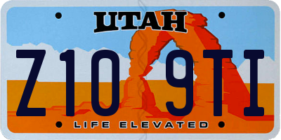 UT license plate Z109TI
