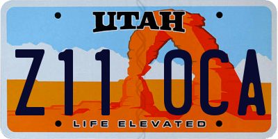 UT license plate Z110CA