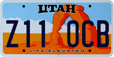 UT license plate Z110CB