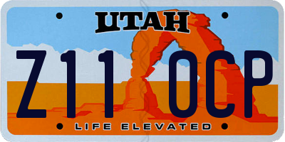 UT license plate Z110CP