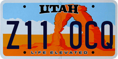 UT license plate Z110CQ