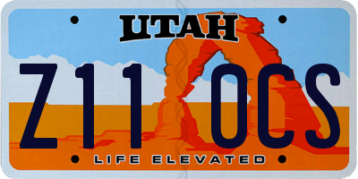UT license plate Z110CS