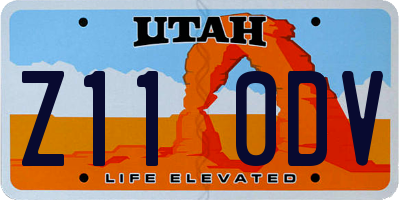 UT license plate Z110DV