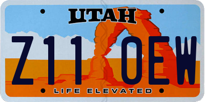 UT license plate Z110EW