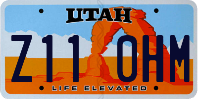 UT license plate Z110HM