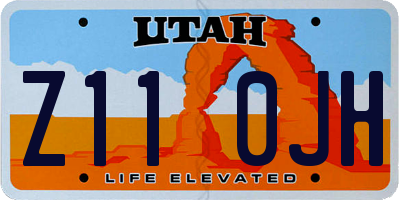 UT license plate Z110JH