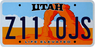 UT license plate Z110JS