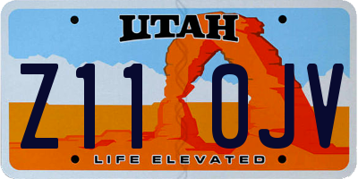 UT license plate Z110JV