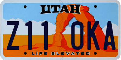 UT license plate Z110KA