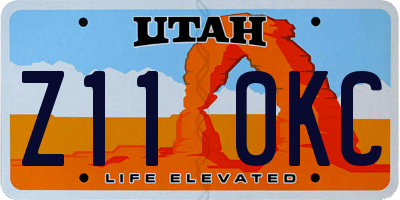 UT license plate Z110KC