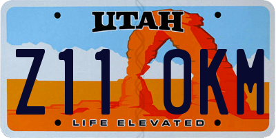UT license plate Z110KM