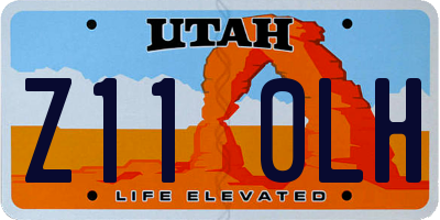 UT license plate Z110LH