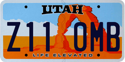 UT license plate Z110MB