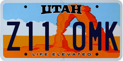 UT license plate Z110MK
