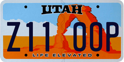 UT license plate Z110OP