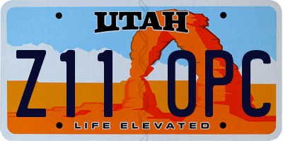 UT license plate Z110PC
