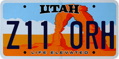UT license plate Z110RH