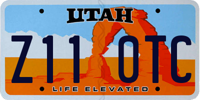 UT license plate Z110TC