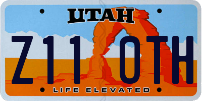 UT license plate Z110TH