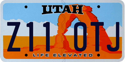 UT license plate Z110TJ