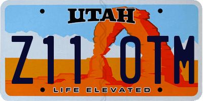 UT license plate Z110TM