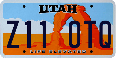 UT license plate Z110TQ