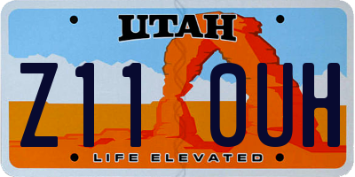UT license plate Z110UH