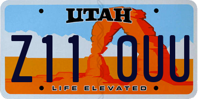 UT license plate Z110UU
