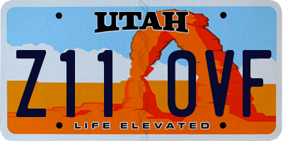 UT license plate Z110VF