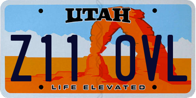 UT license plate Z110VL