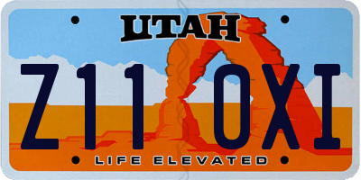 UT license plate Z110XI