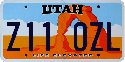 UT license plate Z110ZL