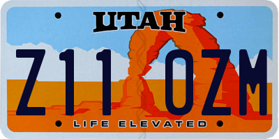 UT license plate Z110ZM