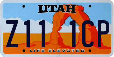 UT license plate Z111CP