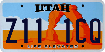 UT license plate Z111CQ