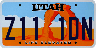 UT license plate Z111DN