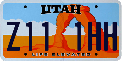 UT license plate Z111HH