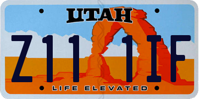 UT license plate Z111IF