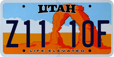 UT license plate Z111OF