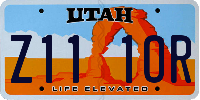 UT license plate Z111OR